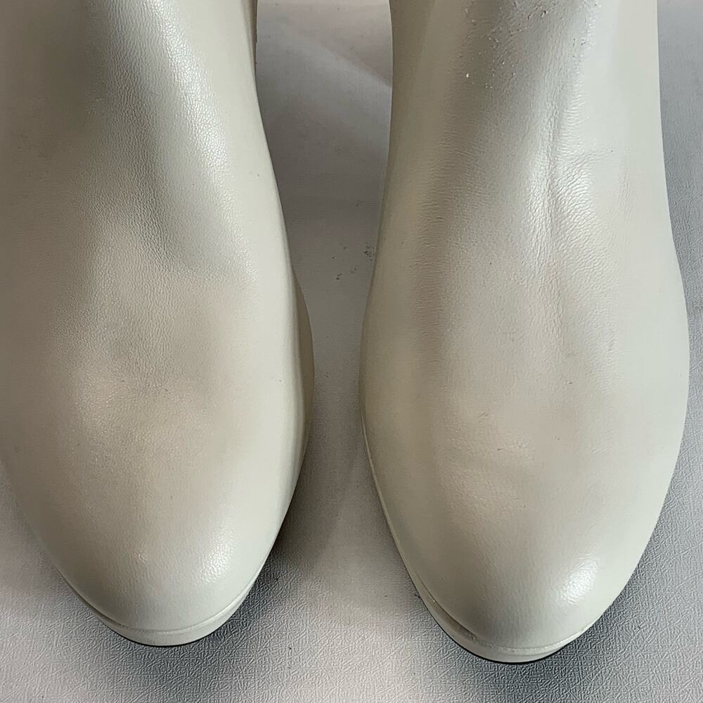 CALVIN KLEIN Women's Ivory Leather Uda Platform Block-Heel Dress Booties SZ 7 - Picture 5 of 13